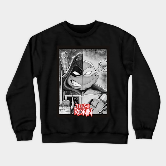 LAST RONIN TURTLE BW Crewneck Sweatshirt by nicitadesigns